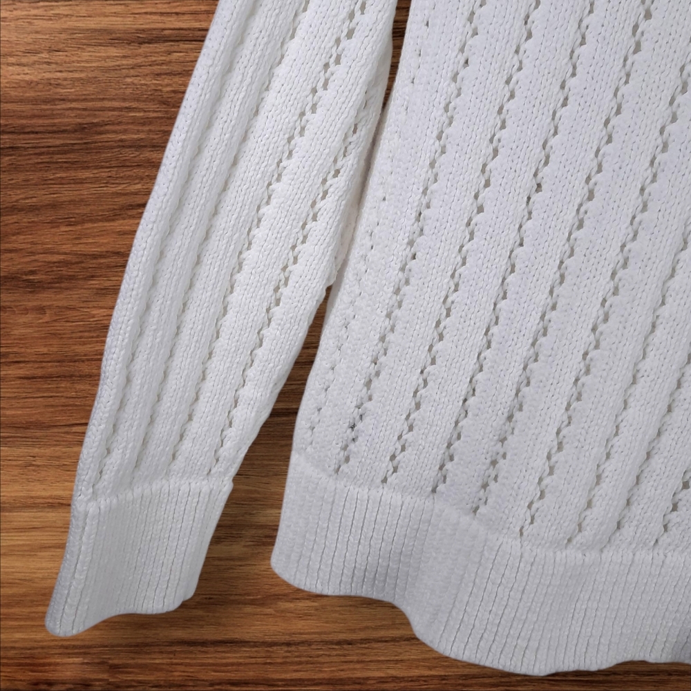 LOFT White Crew Neck Sweater - Picture 4 of 10